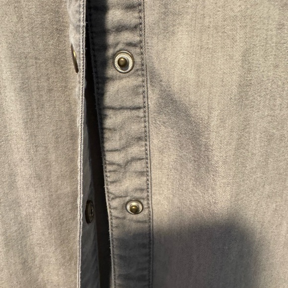 intro Very Soft Light Gray Snap Up Shirt Sz 3 X - Picture 8 of 10
